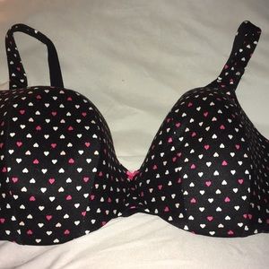 Catherines Small Hearts Full Coverage Underwire Bra Plus Size 50C
